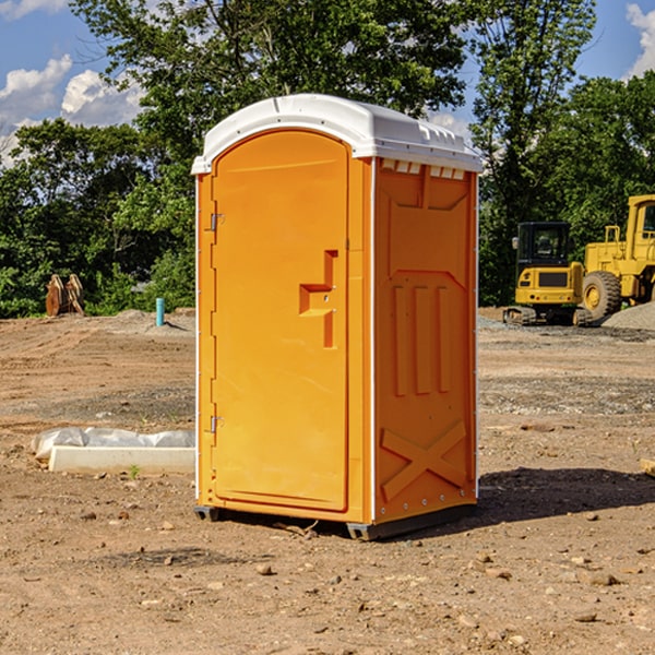 how often are the portable toilets cleaned and serviced during a rental period in Ouachita County